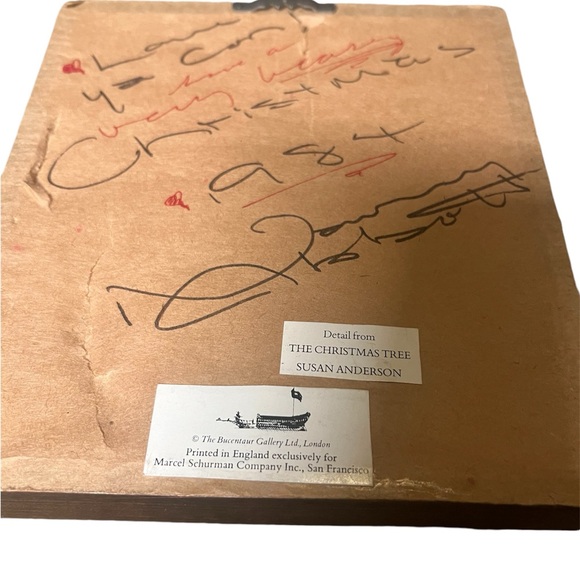 Vintage Shadow Box Frame 3D Art The Christmas Tree Susan Anderson - Picture 2 of 5